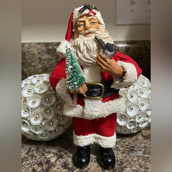 🎄Vintage Paper Mache Clothtique Santa Figurine Christmas Tree Holiday Decor - Picture 5 of 5